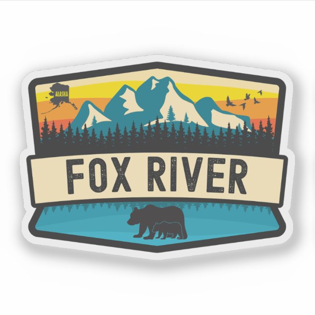 Adesivo Rio Fox, Alasca (Frente)