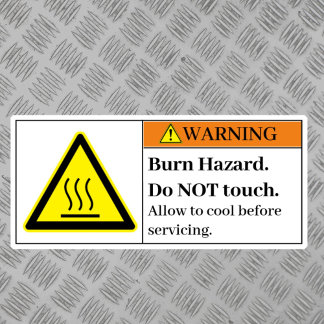 Adesivo Risco de queimadura/aviso