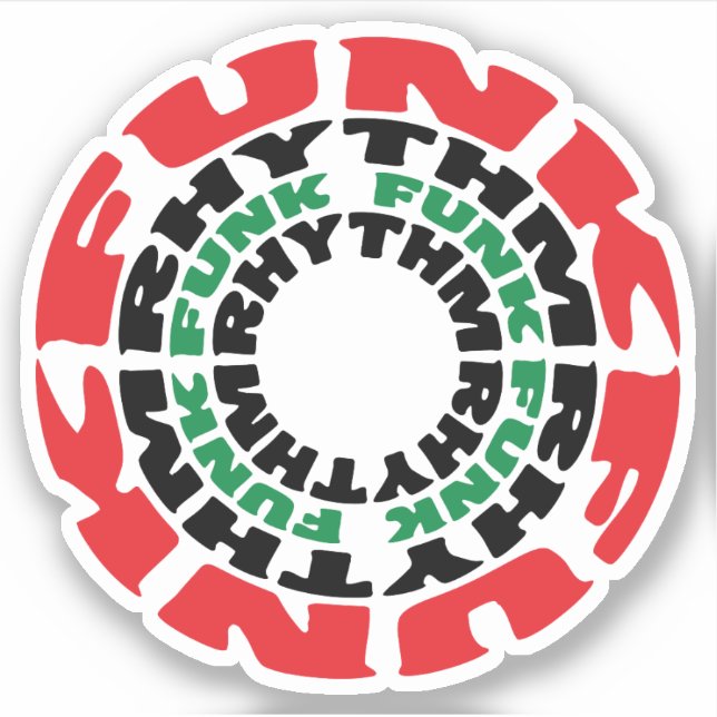 Adesivo Ritmo Funk Funk Rhythm (Frente)