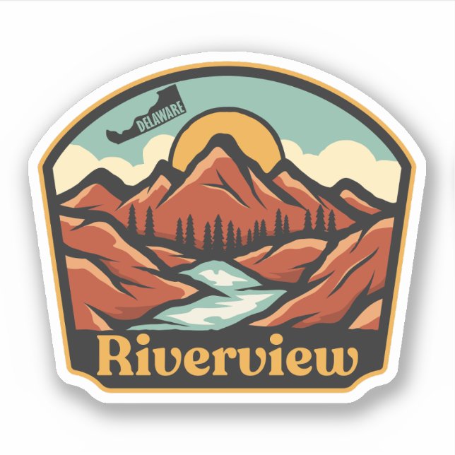 Adesivo Riverview, Delaware  (Frente)