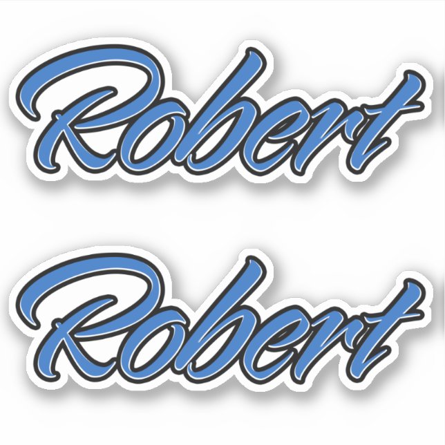 Adesivo Robert Name blue Aufkleber Sticker Stickerset (Frente)