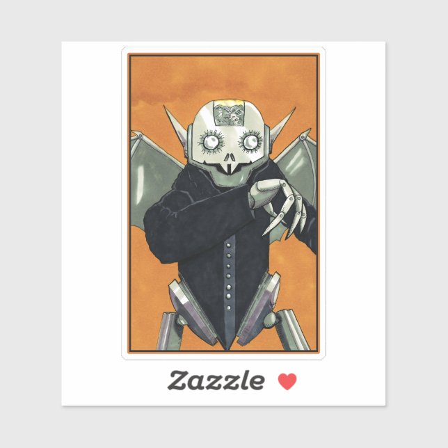 Adesivo Robot Vampire Dracula (Folha)