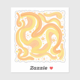 Adesivo Rochas Laranja E Amarelo Com Pontos