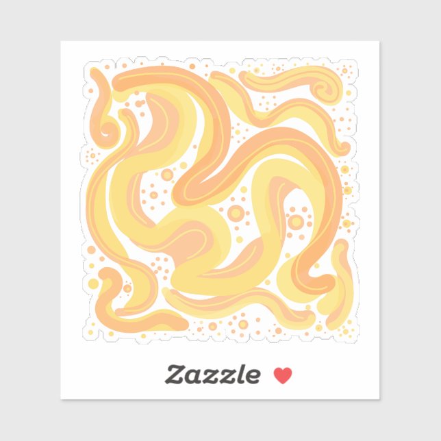 Adesivo Rochas Laranja E Amarelo Com Pontos (Folha)