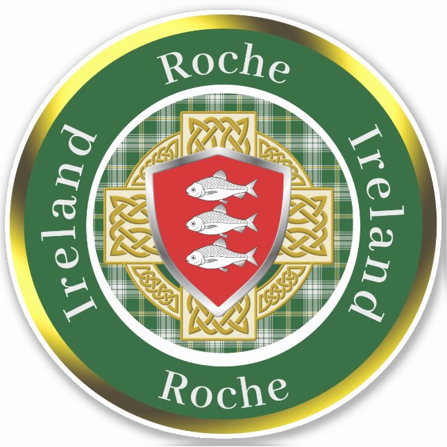 Adesivo Roche Irish Shield/Celtic Cross Personalizado (Frente)
