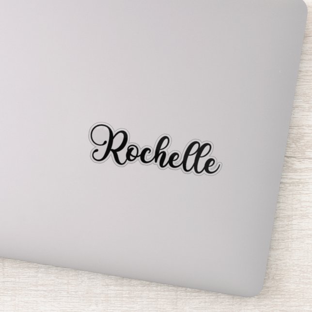 Adesivo Rochelle Name - Caligrafia manuscrita (Detalhe)