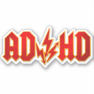 Adesivo Rock "AD/HD"