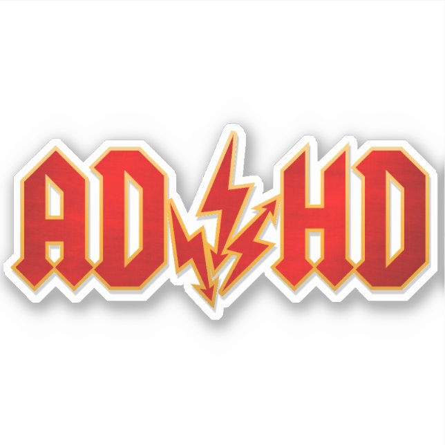 Adesivo Rock "AD/HD" (Frente)