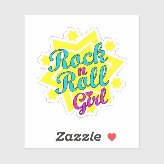 Adesivo Rock n Roll Girl (Folha)