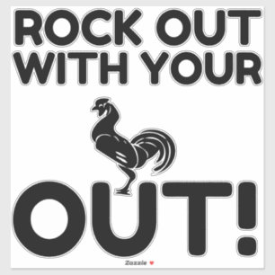 Adesivo Rock Out Rooster