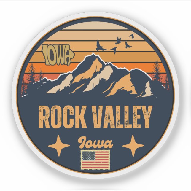 Adesivo Rock Valley, Iowa (Frente)