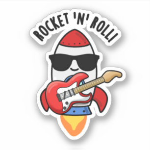 Adesivo Rocket E Roll Funny Rocket Pun