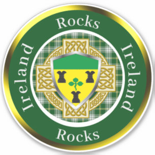 Adesivo Rocks Irish Shield/Celtic Cross Personalizado