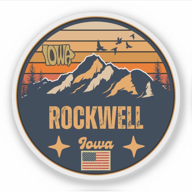 Adesivo Rockwell, Iowa (Frente)