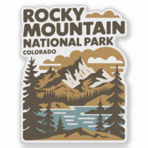 Adesivo Rocky Mountain National Park Colorado Vintage Art
