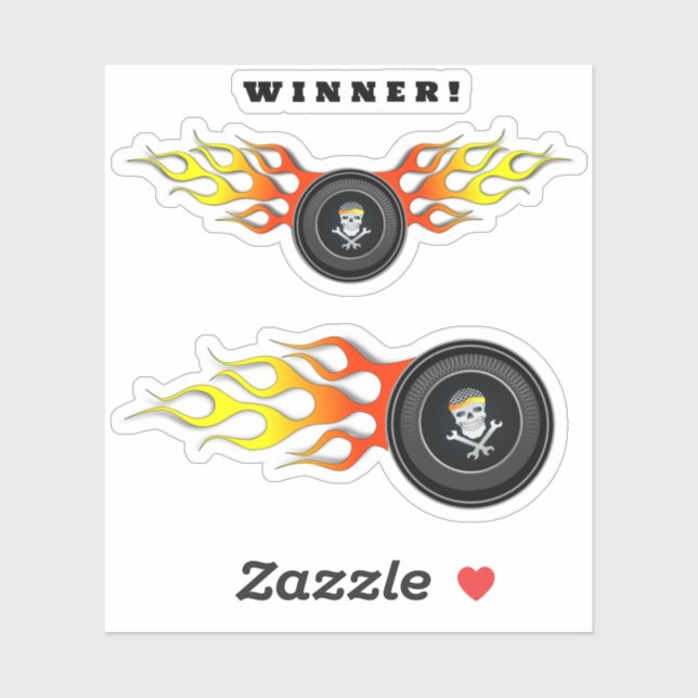 Adesivo Roda das chamas mecânica (Folha)