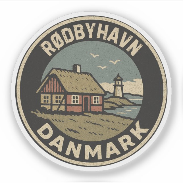 Adesivo Rødbyhavn, Dinamarca Danmark  (Frente)