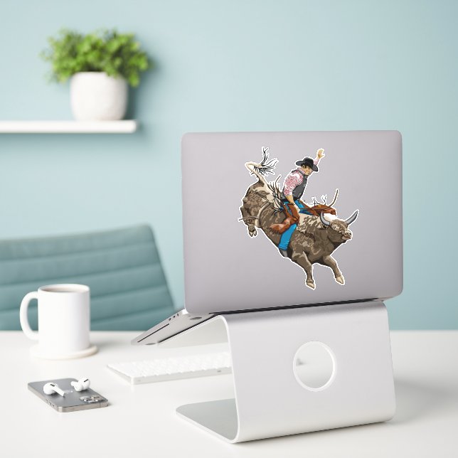 Adesivo Rodeo Bullrider (Laptop na mesa)