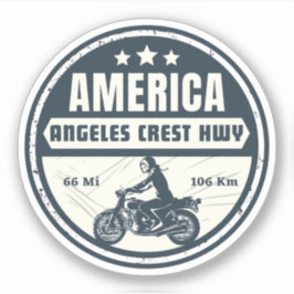 Adesivo Rodovia Angeles Crest Califórnia Rota Estadual 2