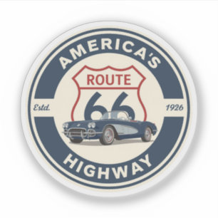 Adesivo Rodovia Histórica US Route 66 Presentes de carros 
