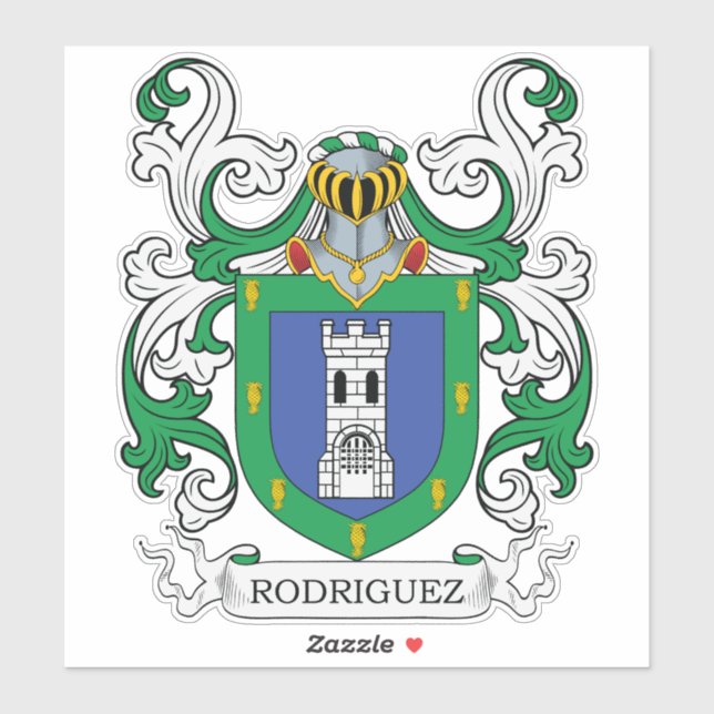 Adesivo Rodriguez Family Crest (Folha)