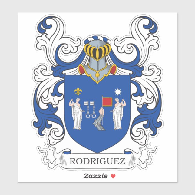 Adesivo Rodriguez Family Crest (Folha)