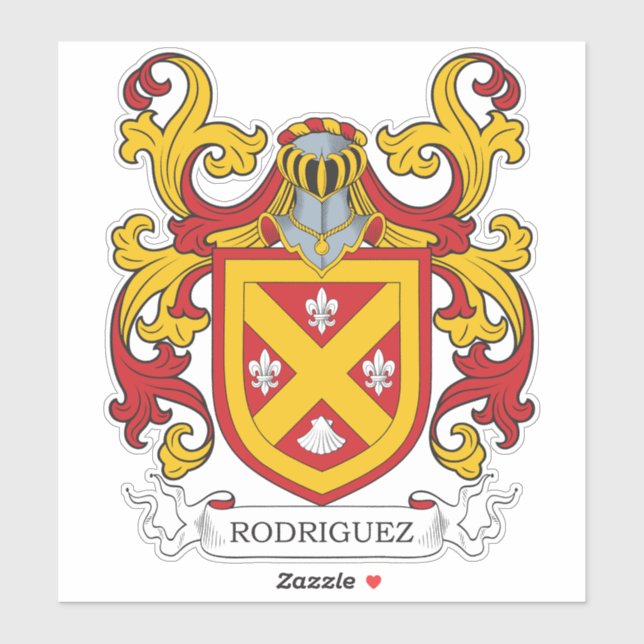 Adesivo Rodriguez Family Crest (Folha)