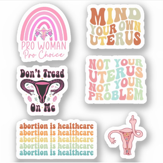 Adesivo Roe V Wade Sticker Pack, Aborto, Pro Choice (Frente)