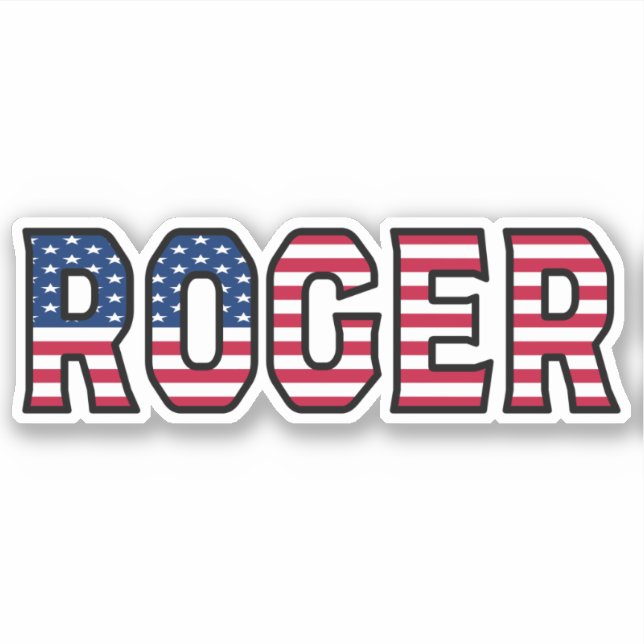 Adesivo Roger Name Vorname USA Sticker Stickerset (Frente)