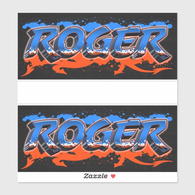 Adesivo Roger Vorname Name Graffiti Aufkleber Sticker (Folha)