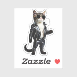 Adesivo roll and rock cat