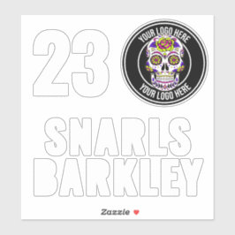 Adesivo Roller Derby Logo White Team Name Helmet