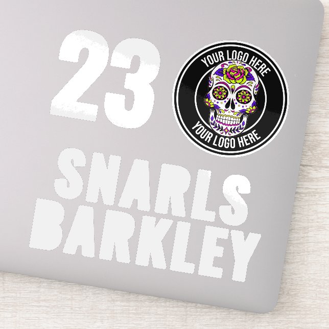 Adesivo Roller Derby Logo White Team Name Helmet (Detalhe)