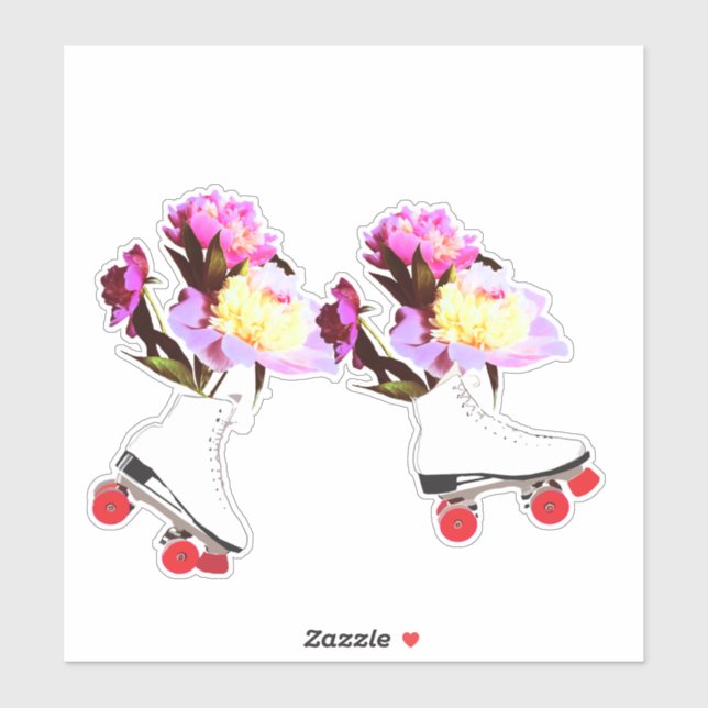 Adesivo Roller Skates Peonies (Folha)