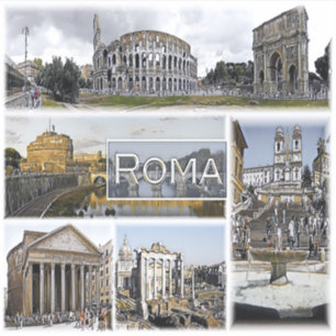 Adesivo Roma ^ Colosseum - Arco de Constantino - Panteão