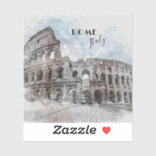 Adesivo Roma Itália Colosseum Viagem Art Vintage