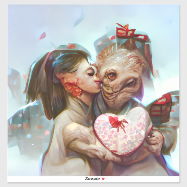 Adesivo Romance Alienígena Caprichosa (Folha)