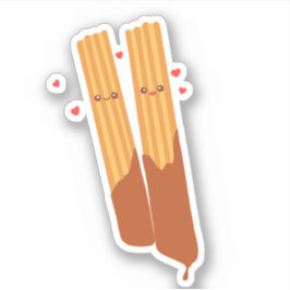 Adesivo Românico Sugário - Churros Espanhóis Com Chocolate