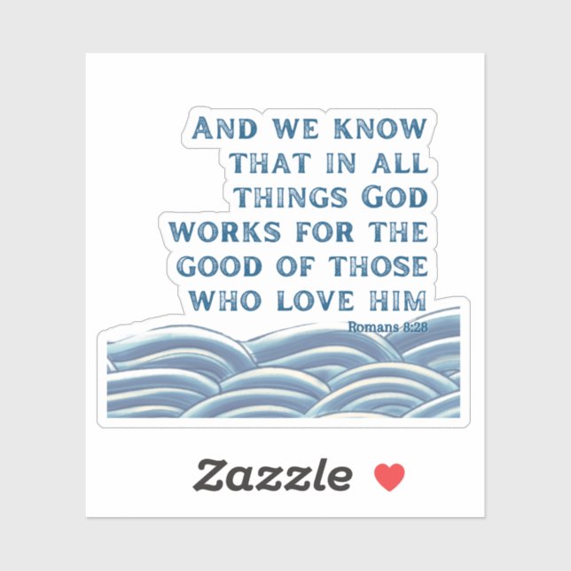 Adesivo Romanos 8:28 (Folha)