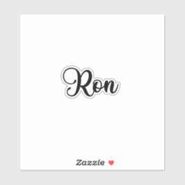 Adesivo Ron Name - Caligrafia manuscrita