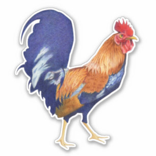 Adesivo Rooster Custom-Cut Stickers