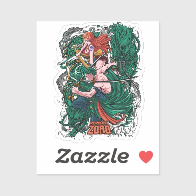 Adesivo Roronoa Zorro One Piece (Folha)