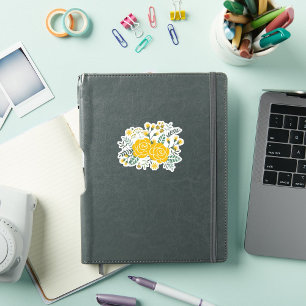 Adesivo Rosa Amarela do Texas