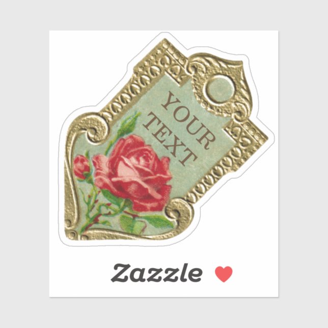 Adesivo Rosa de Perfume Francês Antiquado (Folha)