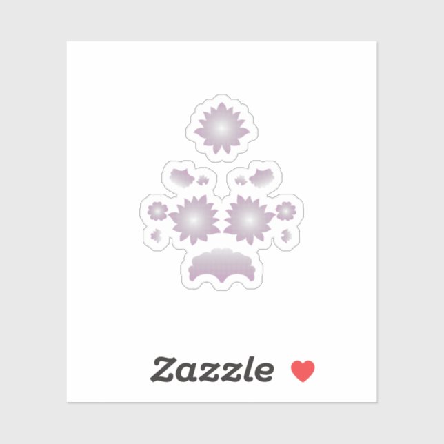 Adesivo Rosa decorativo de leite branco (Folha)