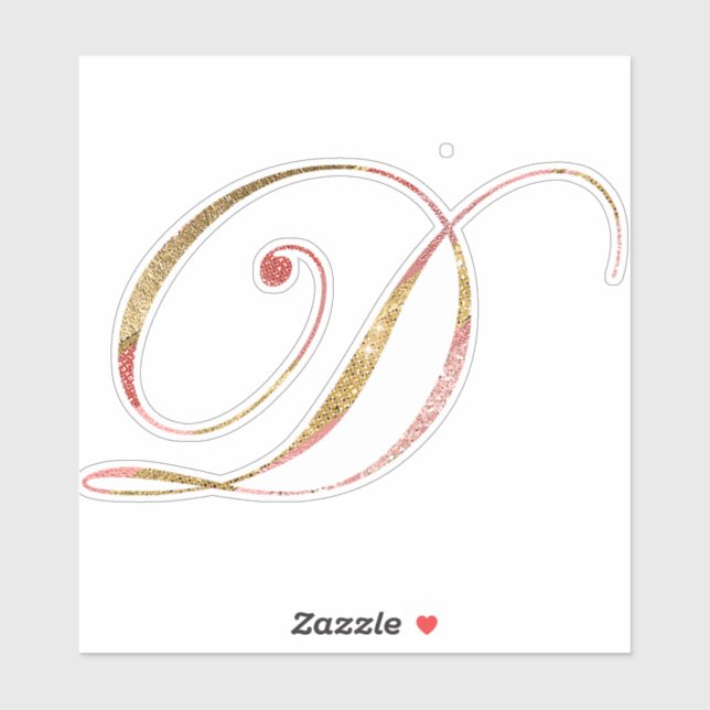 Adesivo rosa dourado (Folha)