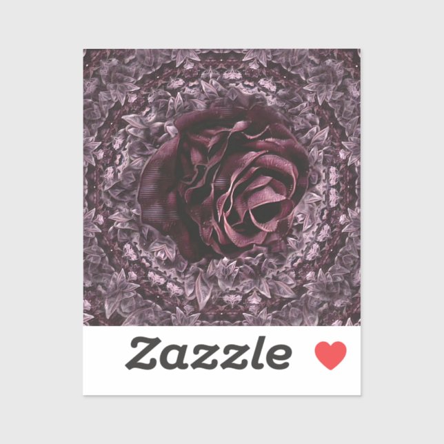 Adesivo Rosa Mandala (Folha)