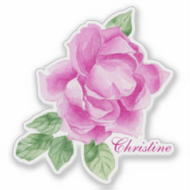 Adesivo Rosa Rosa Rosa Rosa Pintada Por Aquarela Vibrante