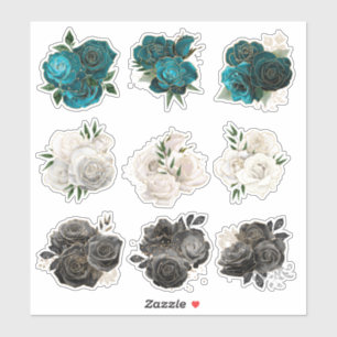 Adesivo Rosas de brilho