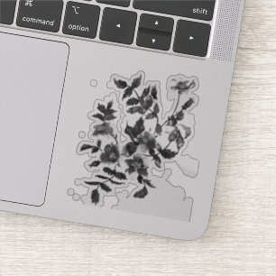 Adesivo Rosas de coloração branca escura Elegante